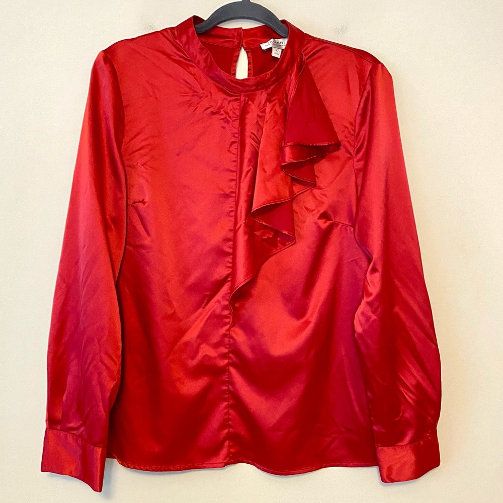Tahari Red Blouse